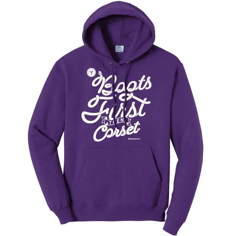 boots first then corset hoodie